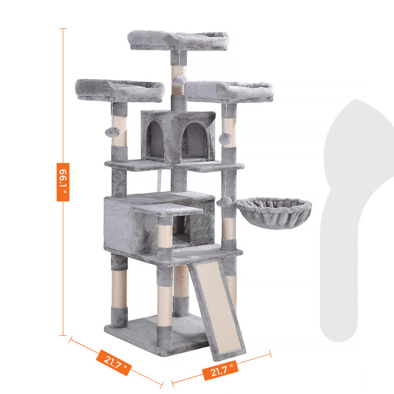 habitation pour chat 66 "McCurry, Gris clair