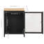 Armoire de chevet en bois de manguier brut 15,7 po x 11,8 po x 20,9 po