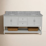 Hampton 72'' Double Bathroom Vanity with Top