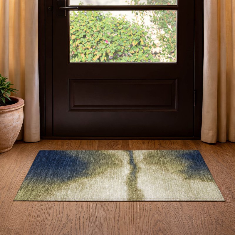 Premium Machine Washable Mayfield AMF2419 Abstract Rug, Wheat, 2'6" x 3'10"