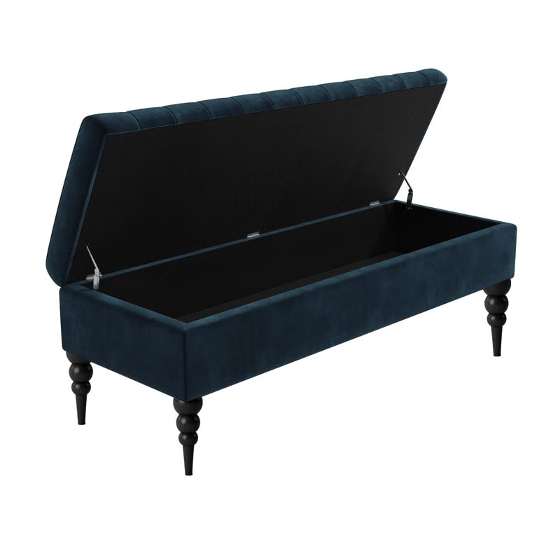 Sierra Striped Footstool Ottoman, 40cm H x 150cm W x 40cm D, Black