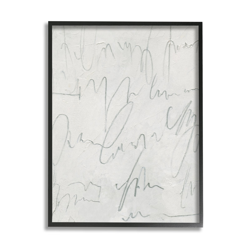 «Messy Script On Distress Surface Modern Abstract Composition» par - Impression, H 30 po x l 24 po x P 1,5 po