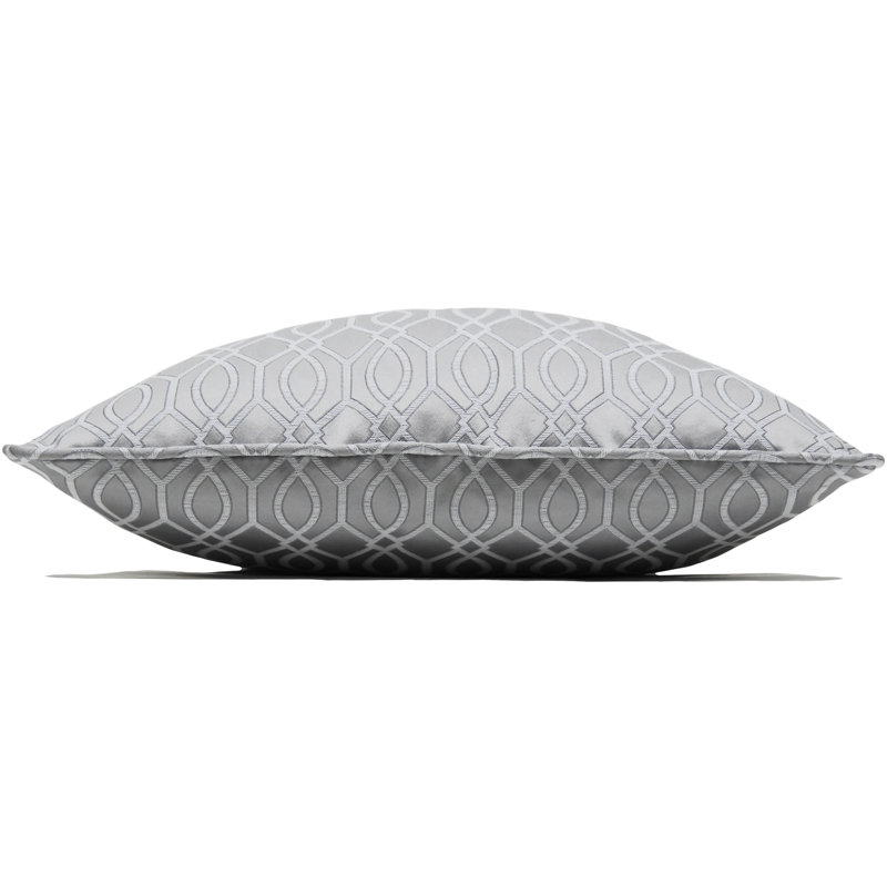 Geometric Square Cushion, Dark Grey