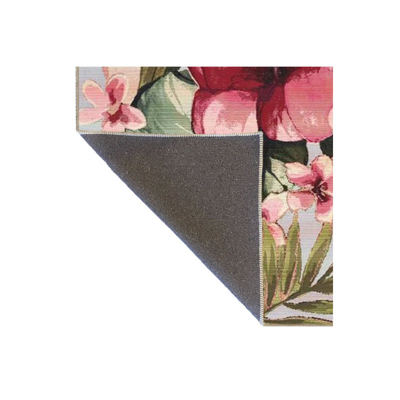 Tapis floral lavable à motif floral coloré, Tapis de couloir 3 pi 3 po x 9 pi 10 po