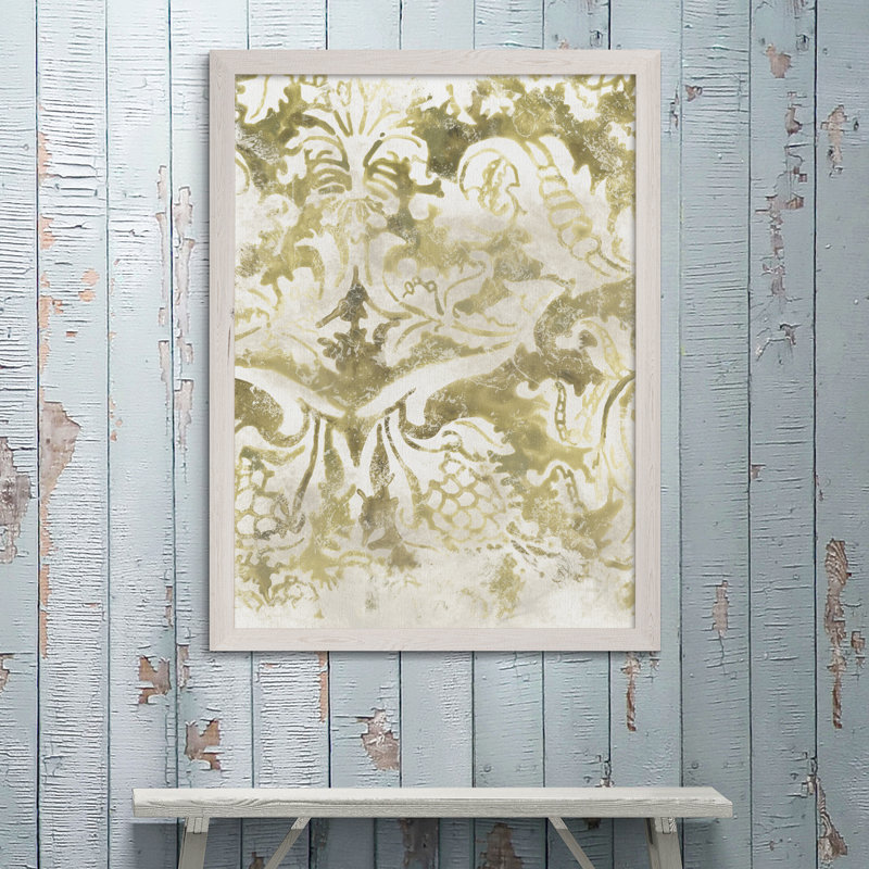 " Ancient Tile II " by Paul Cezanne, 44" H x 32" W x 1.25" D, White Framed Canvas, No Mat