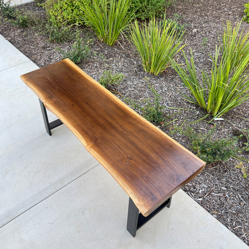 Solid Wood Bench, 45.7cm H x 119.9cm W x 35.1cm D