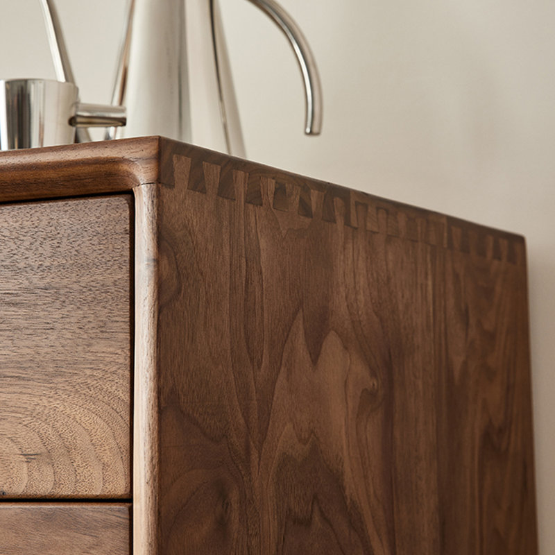 All solid wood black walnut retro locker