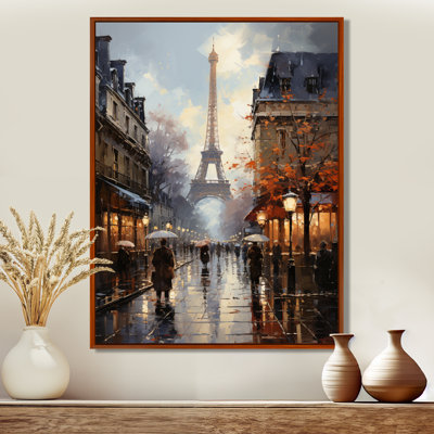 Eiffel Paris In 19 Century On Canvas Print