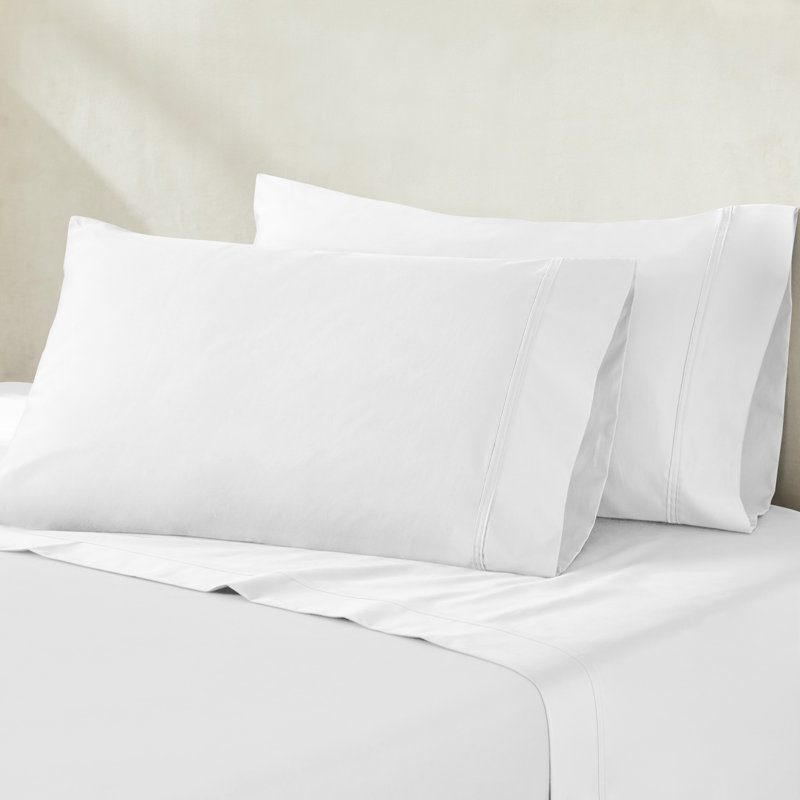 Egyptian Cotton 850 Thread Count Solid Pillowcases (Set of 2), White, King Pillowcase + 2 Additional Pieces