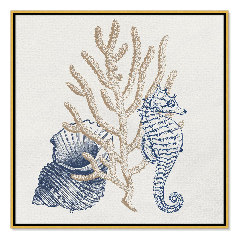 «Into the Sea II» par Kimberly Allen, Or, H 31,5 po x l 31,5 po
