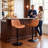 Zager Faux Leather Swivel Adjustable Height Bar Stool -915017401