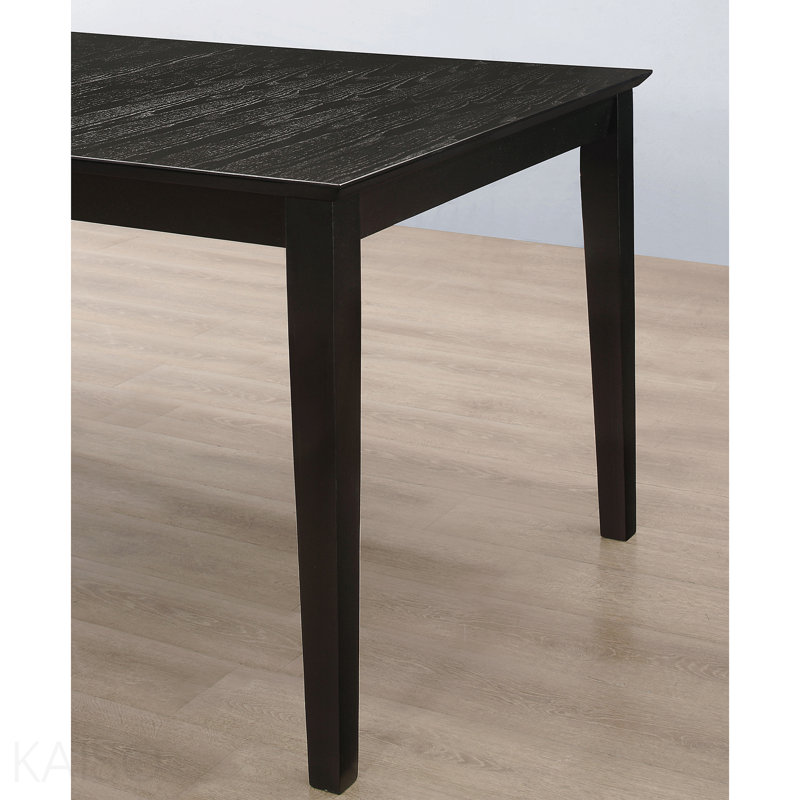 Alexander Black Rectangular Extension Leaf Dining Table