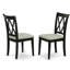 Ensemble de table de salle à manger 5 pièces comprenant une table ronde avec Dropleaf et 4 chaises en tissu de lin, noir-446050944-446050945-446050956
