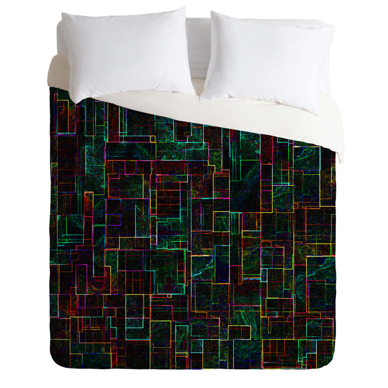 Jacqueline Maldonado Polyester Geometric Shapes Duvet Cover, King Duvet Cover + 2 King Shams