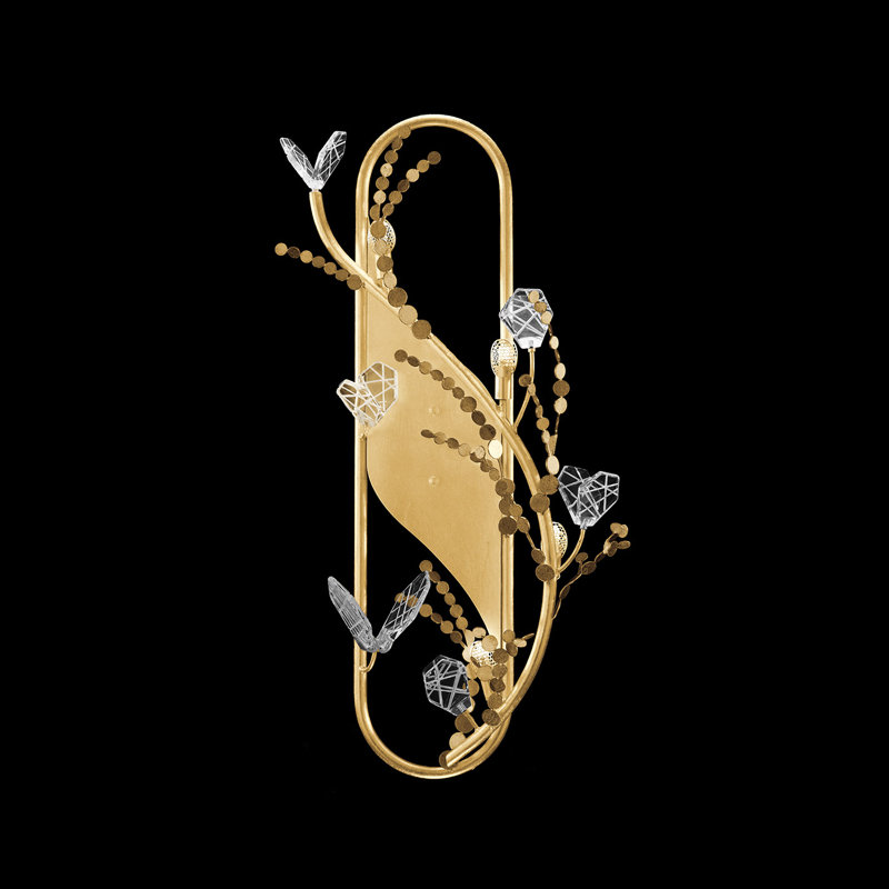 Applique murale Volare H 26 po, Bronze brossé