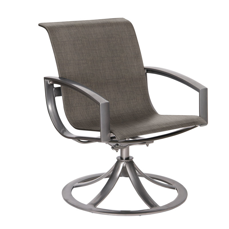 Metropolis Outdoor Dining Armchair, Augustine Gravel