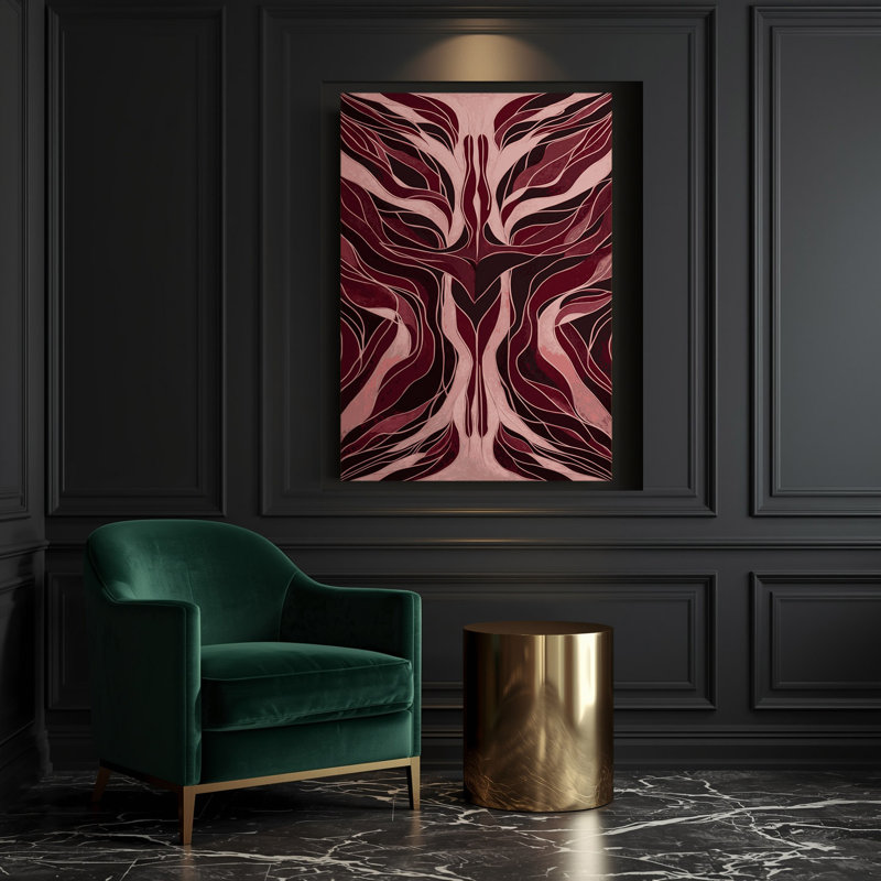 Art mural abstrait sur toile 4, H 14 po x l 11 po