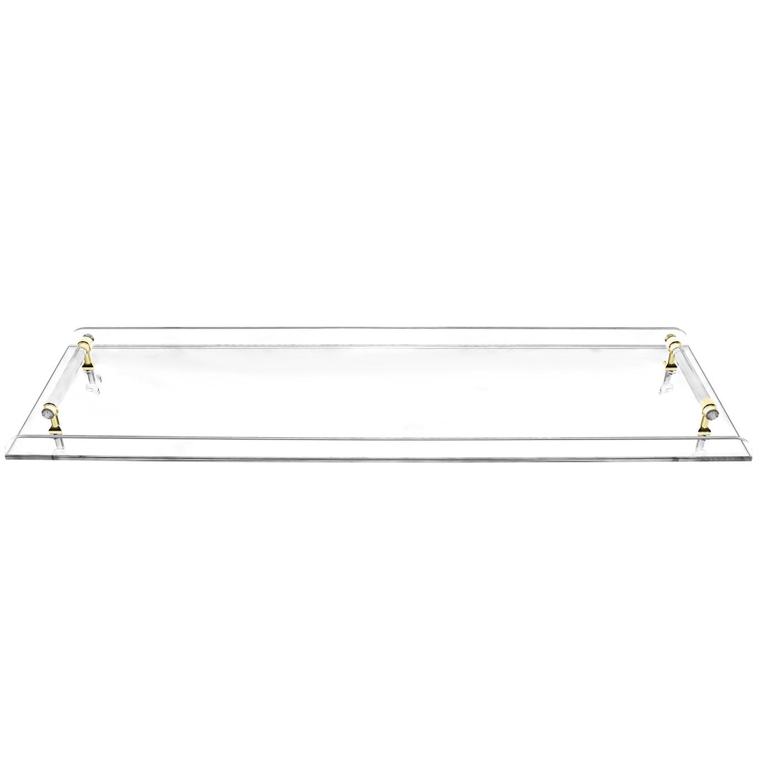 Freestanding Clear Acrylic Bathtub Caddy Tray Everly Quinn