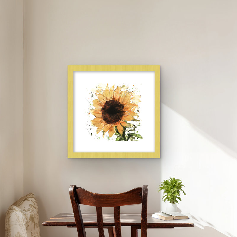 Grand tournesol - jaune, salon, impression mat, H 16 po x l 16 po