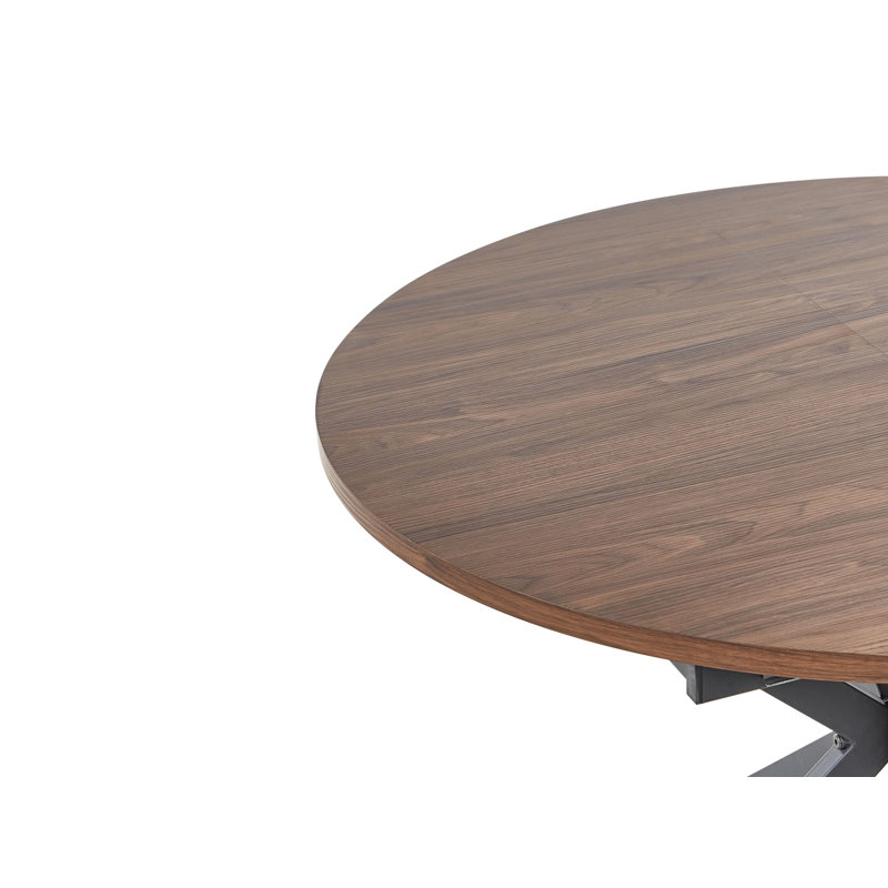 FRIONA Extendable Round Metal Base Dining Table