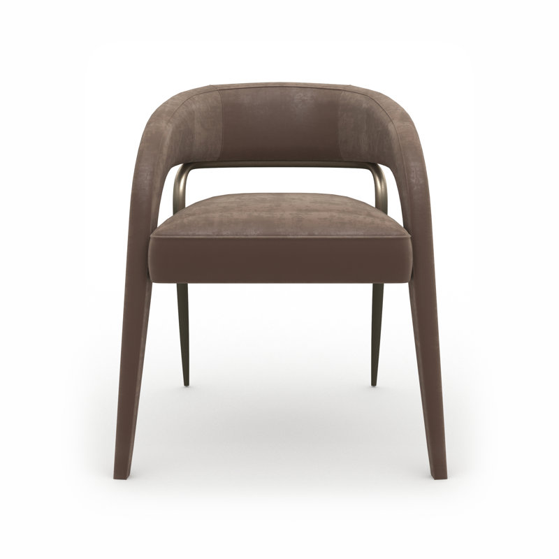 Gazelle Dining Chair, Polyester Brown, Brown/Gold