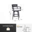 Chaises de bar pivotantes 2 pièces Modern Modern