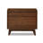  Mid-Century Sutton Walnut nightstand with two drawers and plenty of storage space (fully assembled)