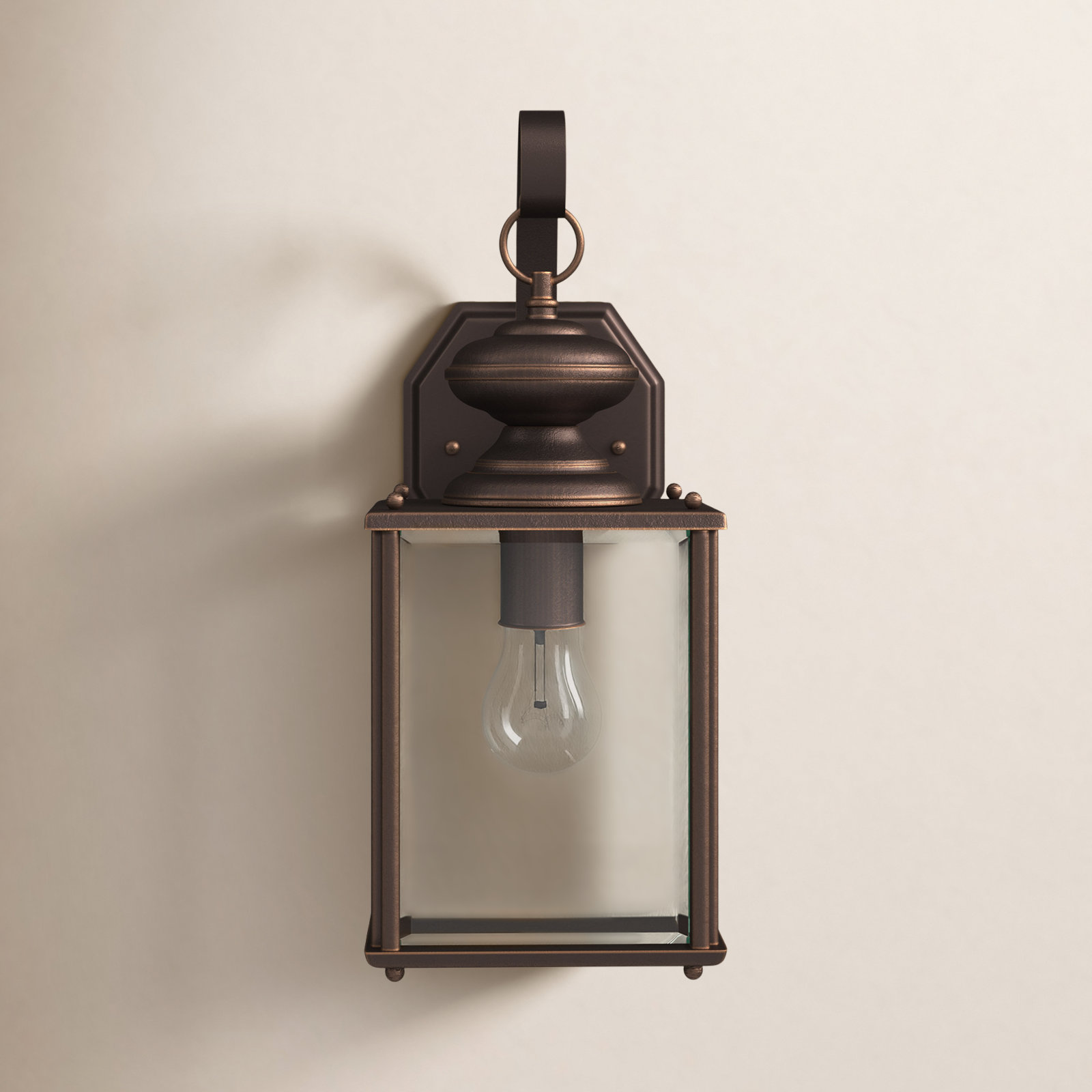 Tiernan Single Light Outdoor Wall Light, Antique Bronze