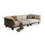 Canapé modulaire kaki en cuir véritable-951172860-951172859