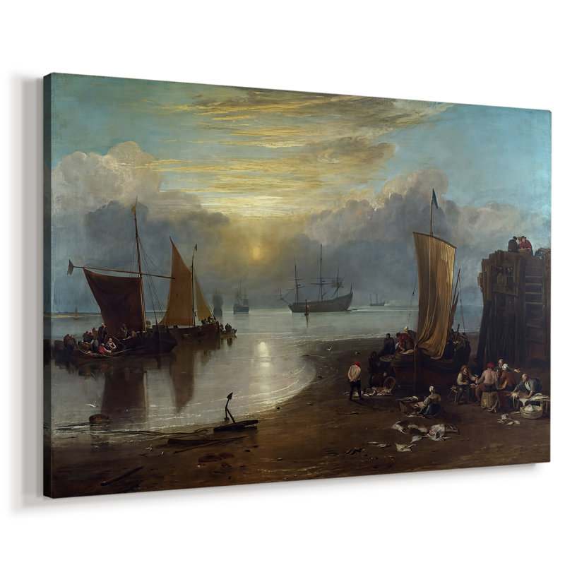 Le soleil se lève à travers la vapeur-J.M.W. Turner - Toile tendue avec châssis - 1807, 32 x 48
