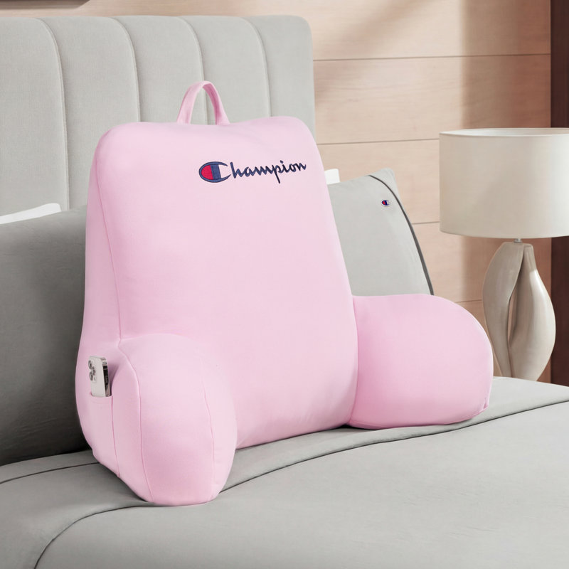 Champion Jersey Backrest Pillows, Pink, 34" x 20" x 18"