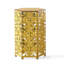 2 tables d'appoint en fer, jaune antique, style distinctif, choix de décoration attrayant