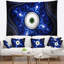 Motif abstrait bleu exotique avec cercles-28495822