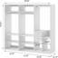 Modern Wooden Armoire Wardrobe Closet: 8 Shelves and 2 Drawers Wardrobe Closet