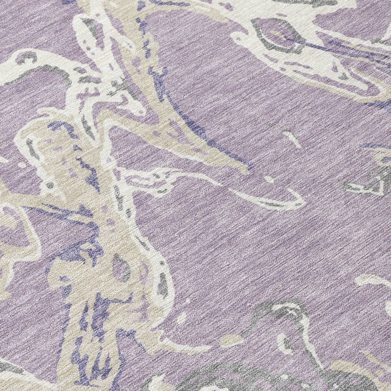 Lani Purple Washable Indoor-Outdoor Rug - , 10' x 14'