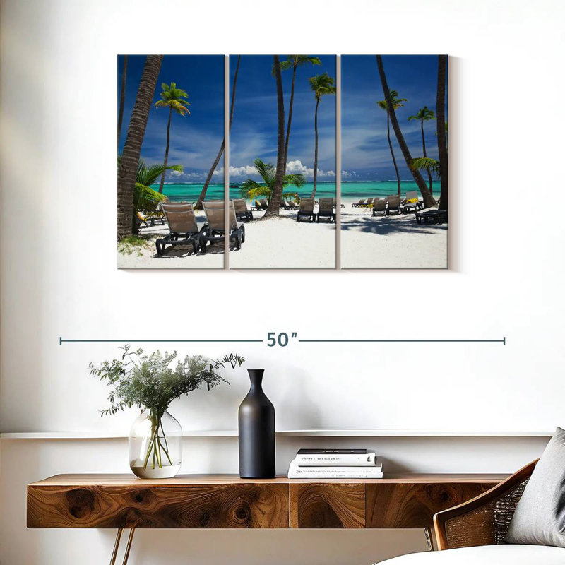 Vue de la plage Gillard Bavaro Beach, H 24 po x l 38 po
