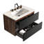 Emilie Single Bathroom Vanity with @Solid + Manufactured Top