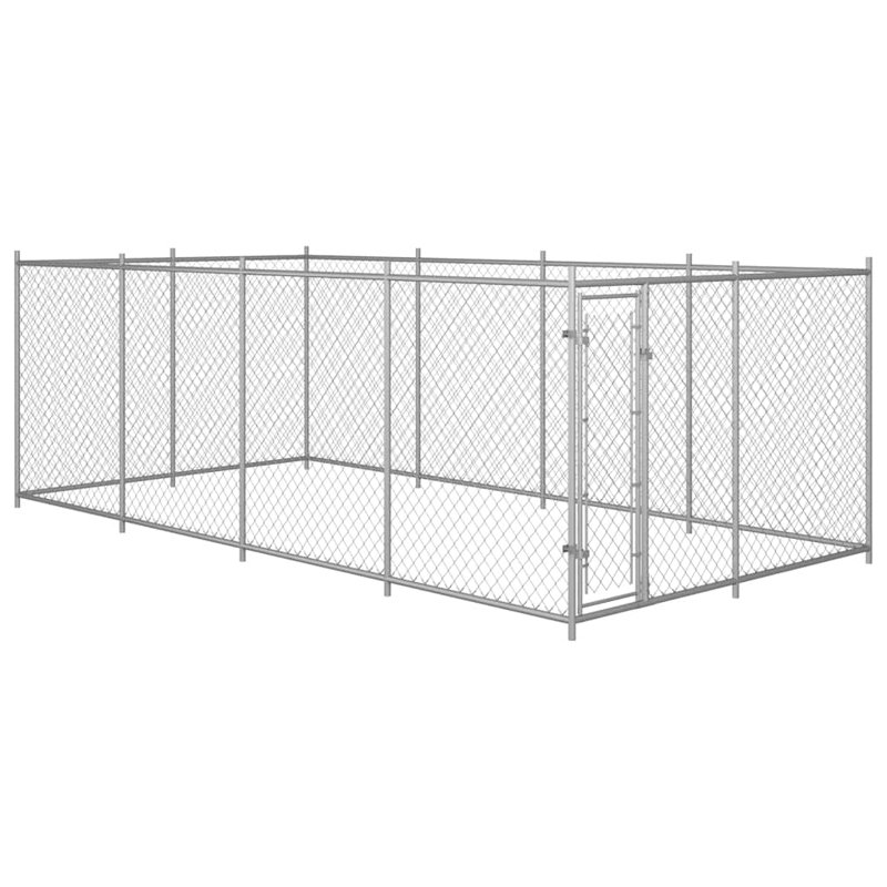 Crescio Outdoor Dog Kennel , 190cm H x 760cm W x 380cm D