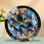 Horloge murale élégante en cristal avec art en diamant - Horloge murale moderne en verre 12 po