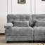 Canapé 93 po 3 + 1 places avec repose-pieds - dossier réglable à 4 positions, 350 lb / siège, tissu chenille doux, 3 coussins décoratifs, assemblage facile-167225603