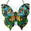  Mariposa Tiffany-Glass Butterfly Window Panel 21x20"