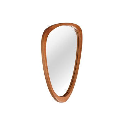 Irregular Solid Wood Frame Decorative Mirror,For Bedroom, Bathroom, Living Room, Entryway
