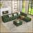 Modern Minimalist Style Ottoman Sofa, Compressed Sectional Corduroy Couch For Bedroom And Living Room, Comfy And Space-Efficient Design