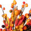 Berries and Apples Foliage Twig Artificial Thanksgiving Wreath - 18-Inch Unlit