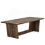 Bureau de direction 71 po pour bureau à domicile - Table d'ordinateur industrielle en bois rustique avec piédestal en bois massif, grand poste d'écriture pour bureau ou bureau - Finition résistante aux égratignures - Brun rustique