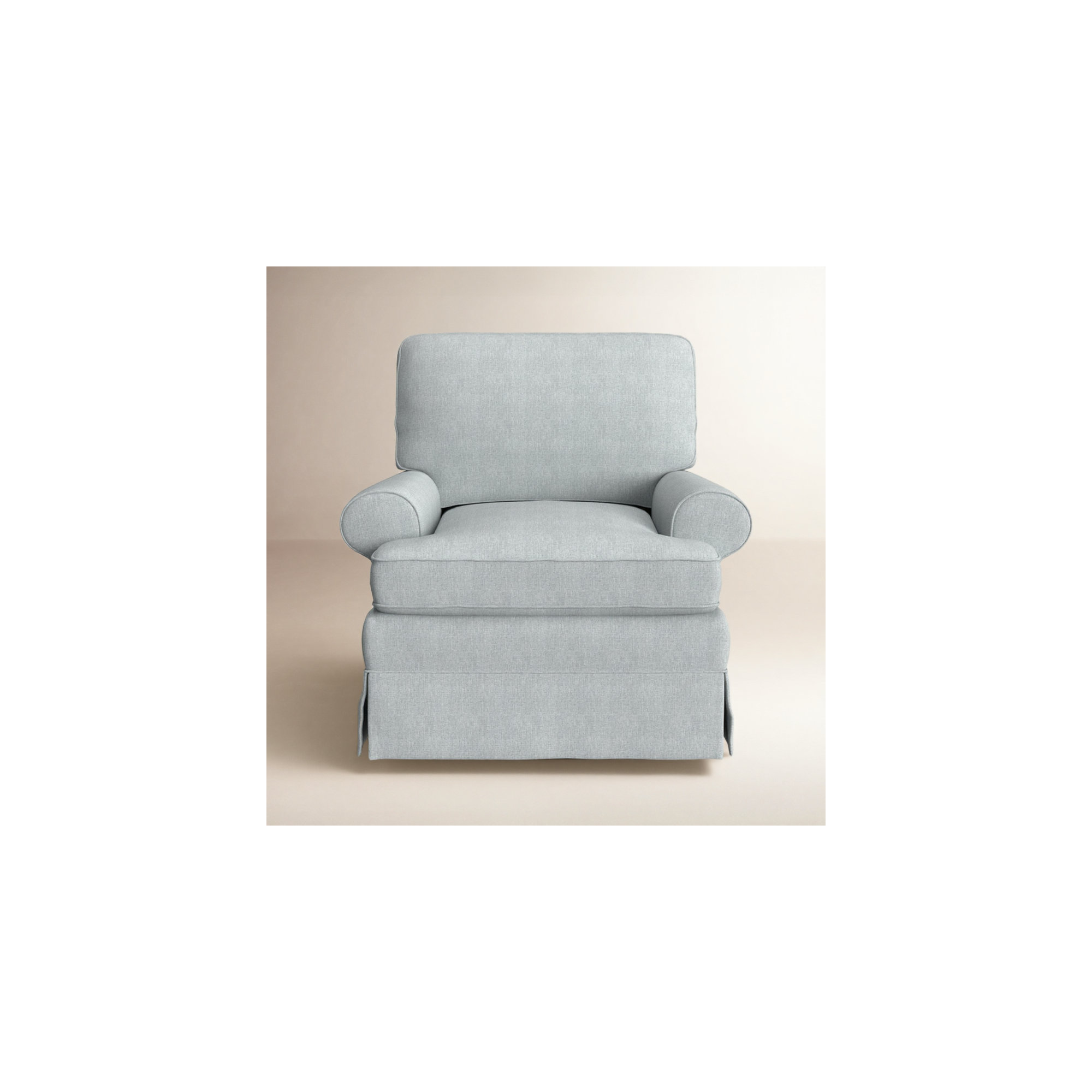 Upholstered Swivel Armchair, Dove Grey Performance