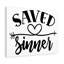 Saved Sinner Heart 1 Piece Wrapped Canvas Wall Art-671939009