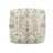 Light Gray/Ivory Transitional Medallion Cube Ottoman Pouf