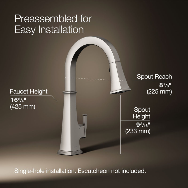 Riff Touchless Pull-Down Kitchen Sink Faucet, Vibrant Stainless