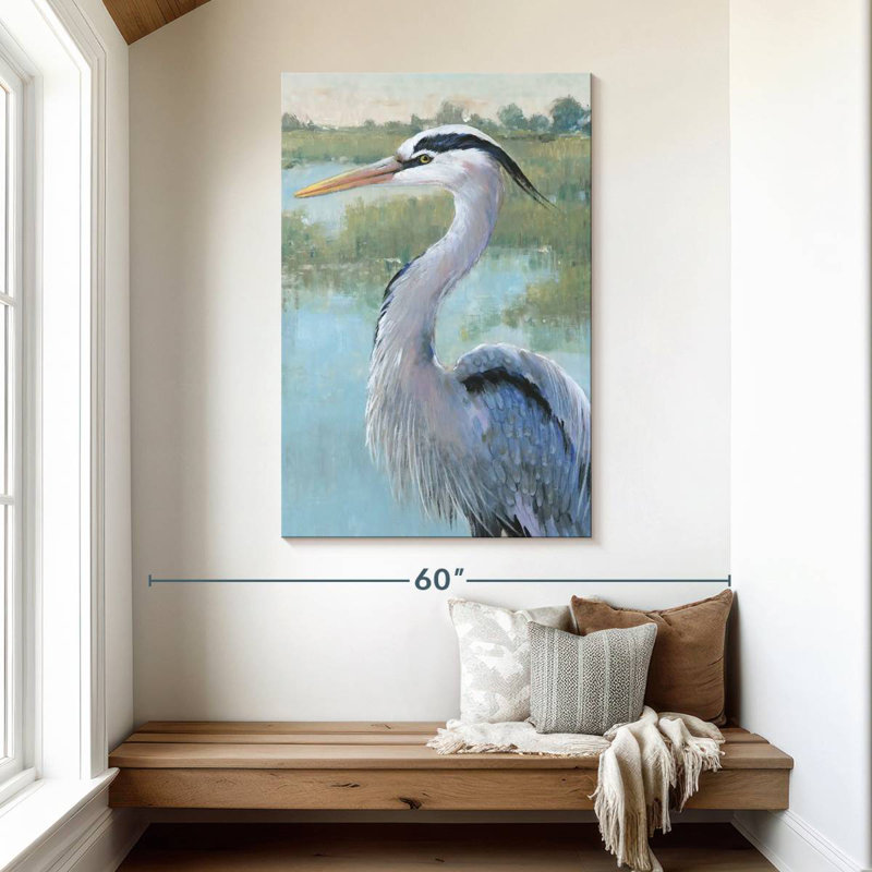Brampt Blue Heron Portrait I, 48" H x 32" W